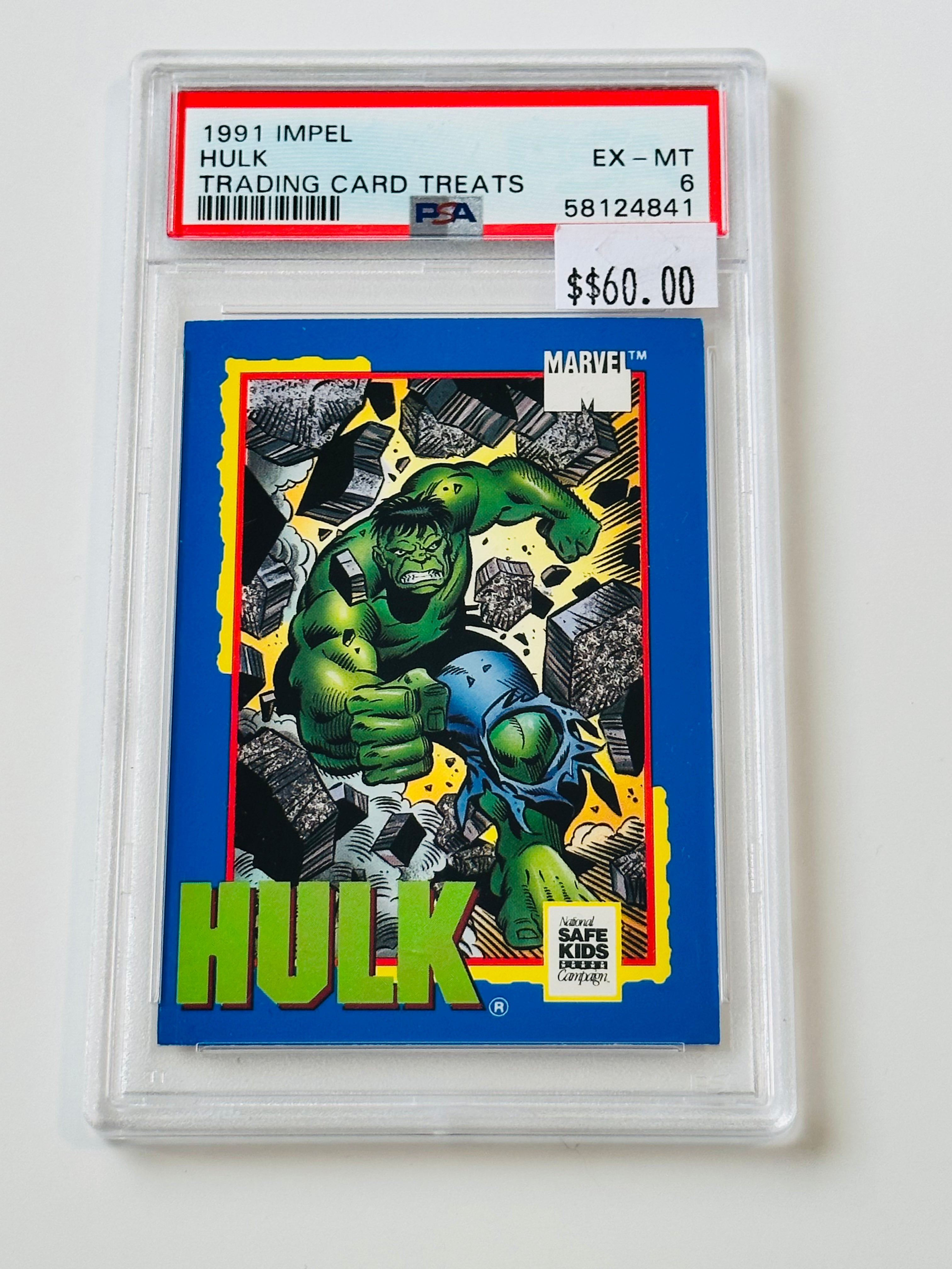 Hulk comics Treats rare limited issued trading card 1991.