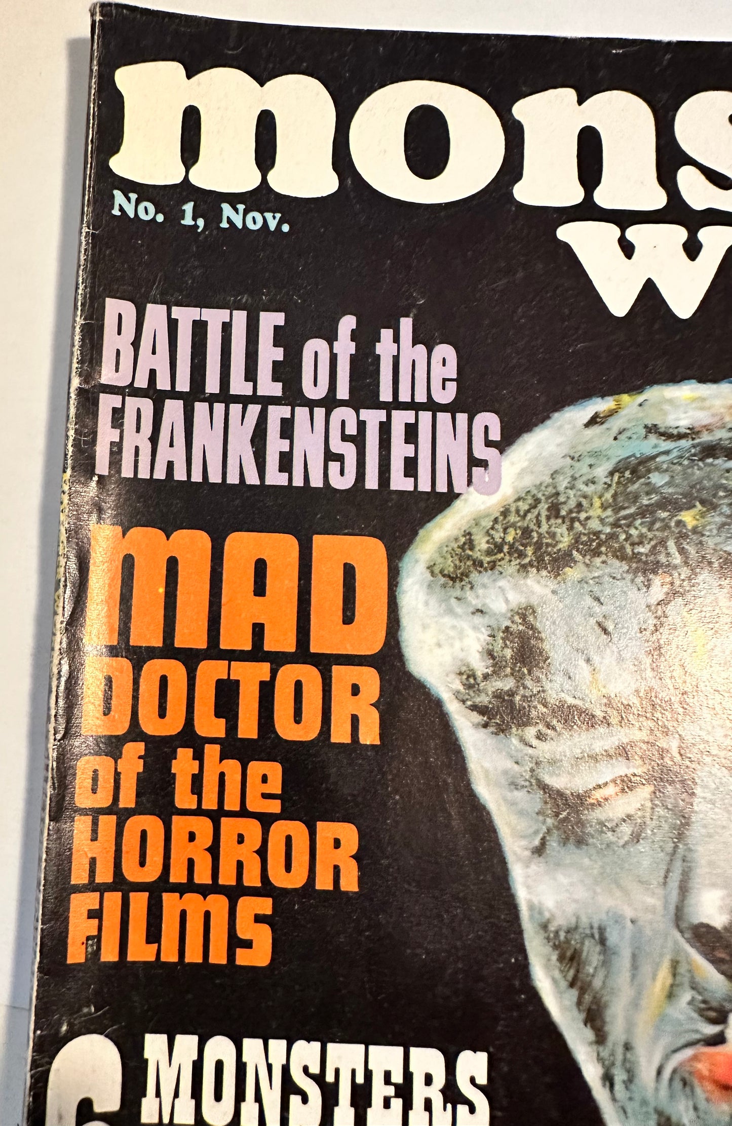 Monster World #1 high grade condition horror magazine 1964