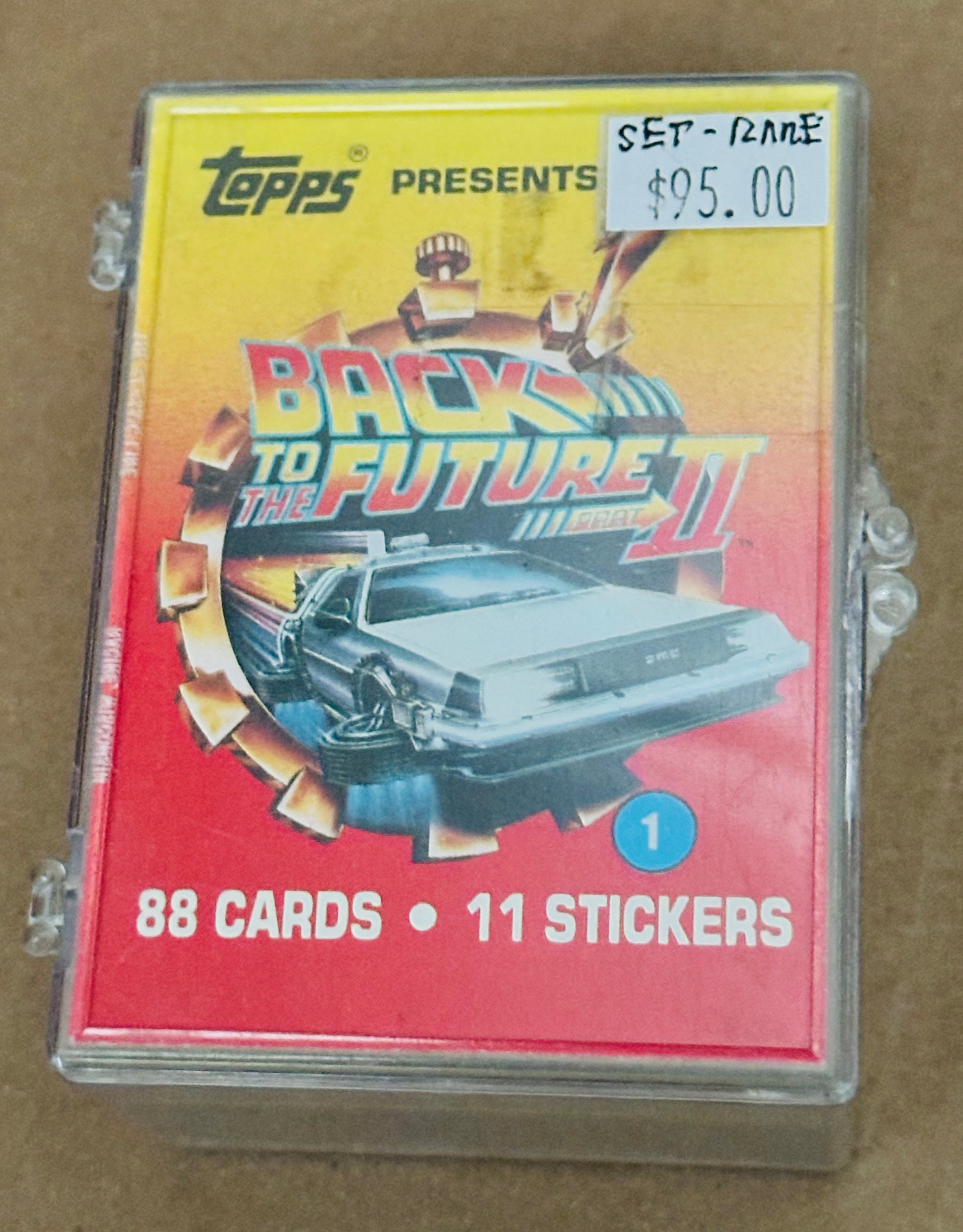 Back to the future movie, high-grade condition, cards and sticker set 1989