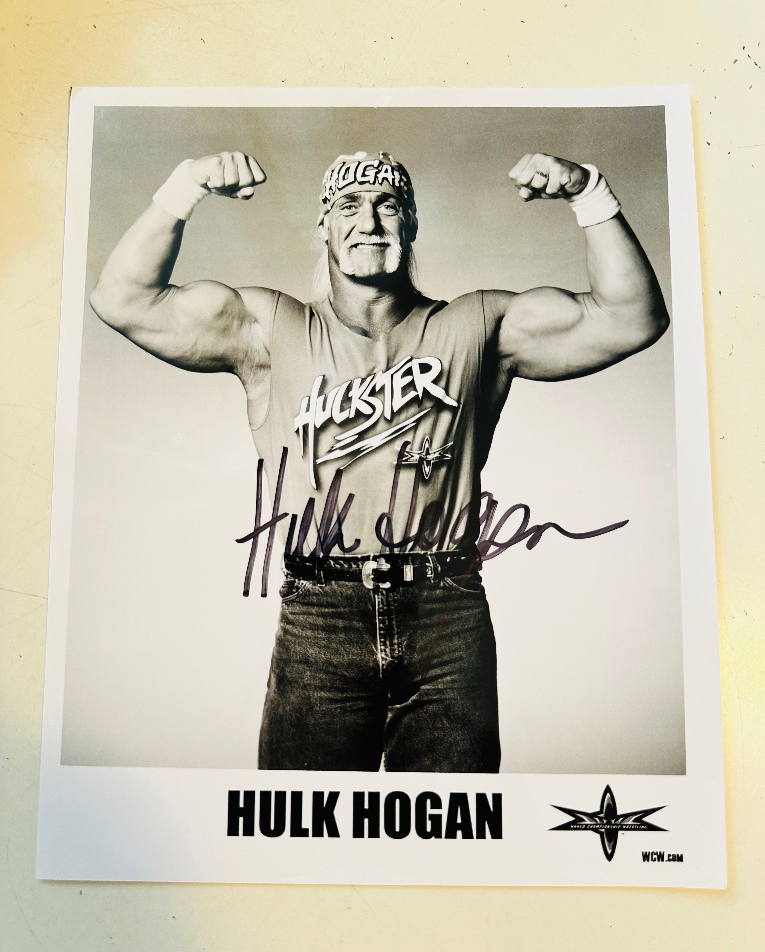 Hulk Hogan wrestling legend early 8x10 autographed photo sold with COA