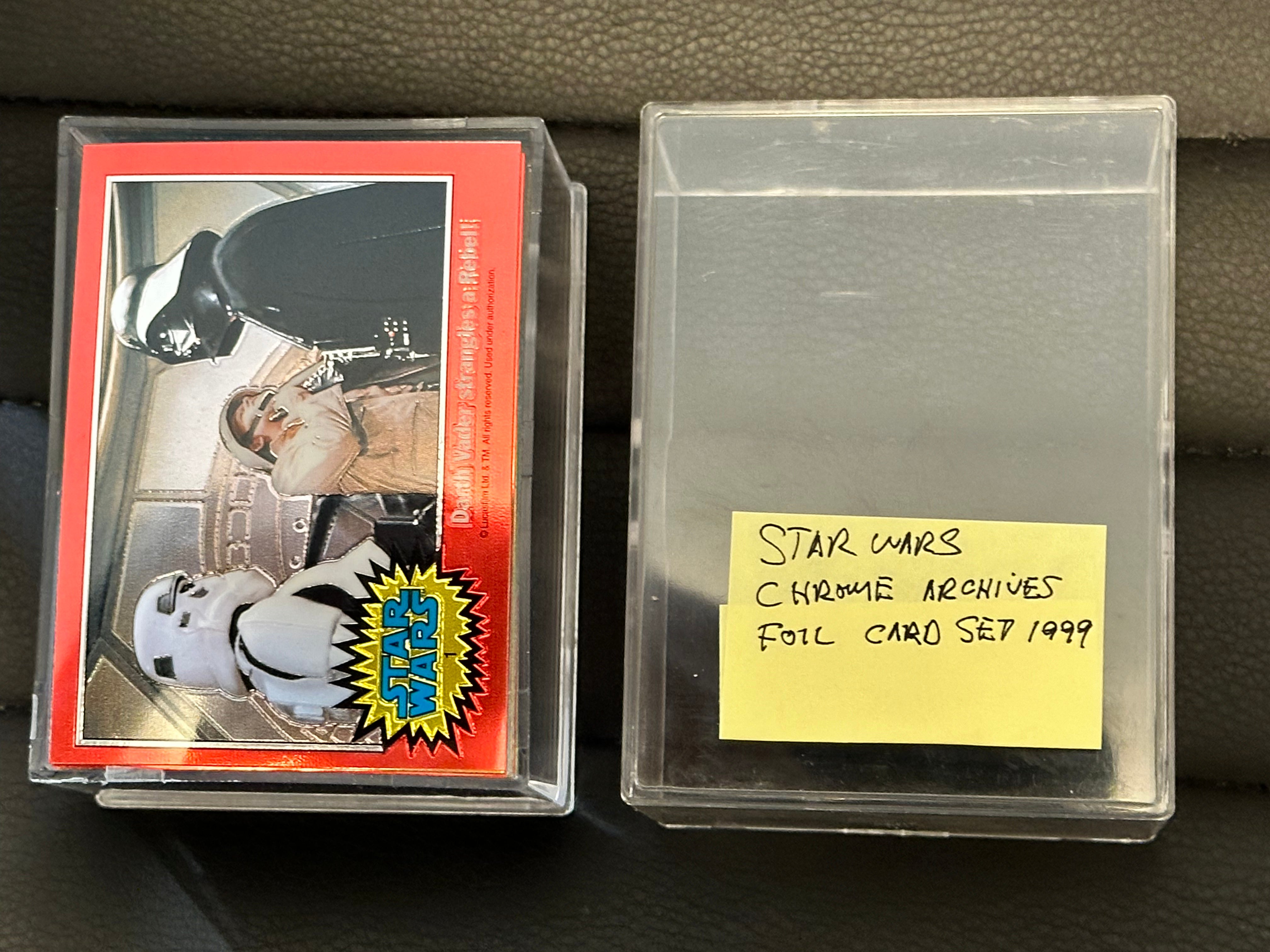 Star Wars Topps Chrome Archives foil high grade condition cards set 1999