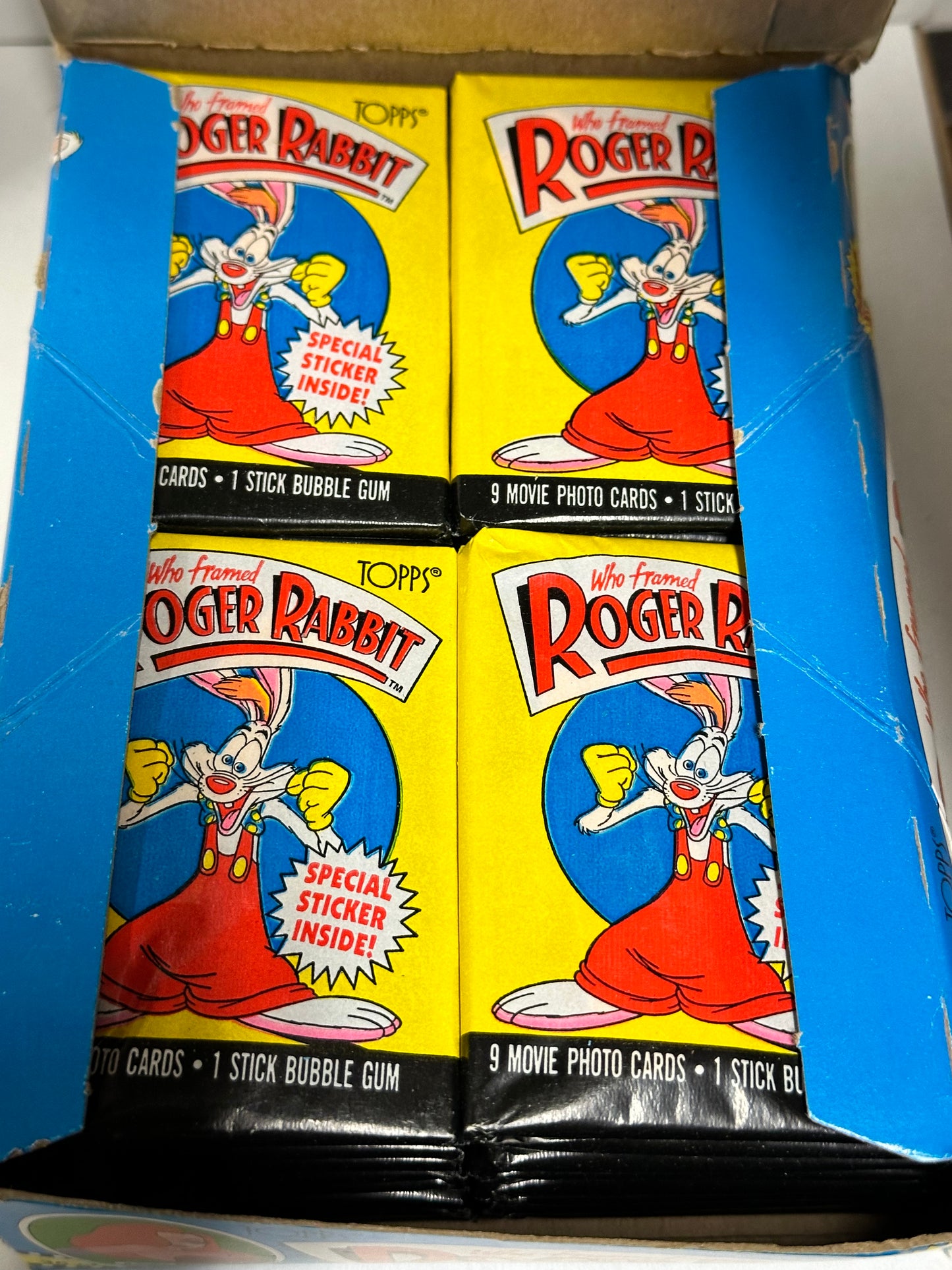 Roger Rabbit movie cards 36 packs box 1988