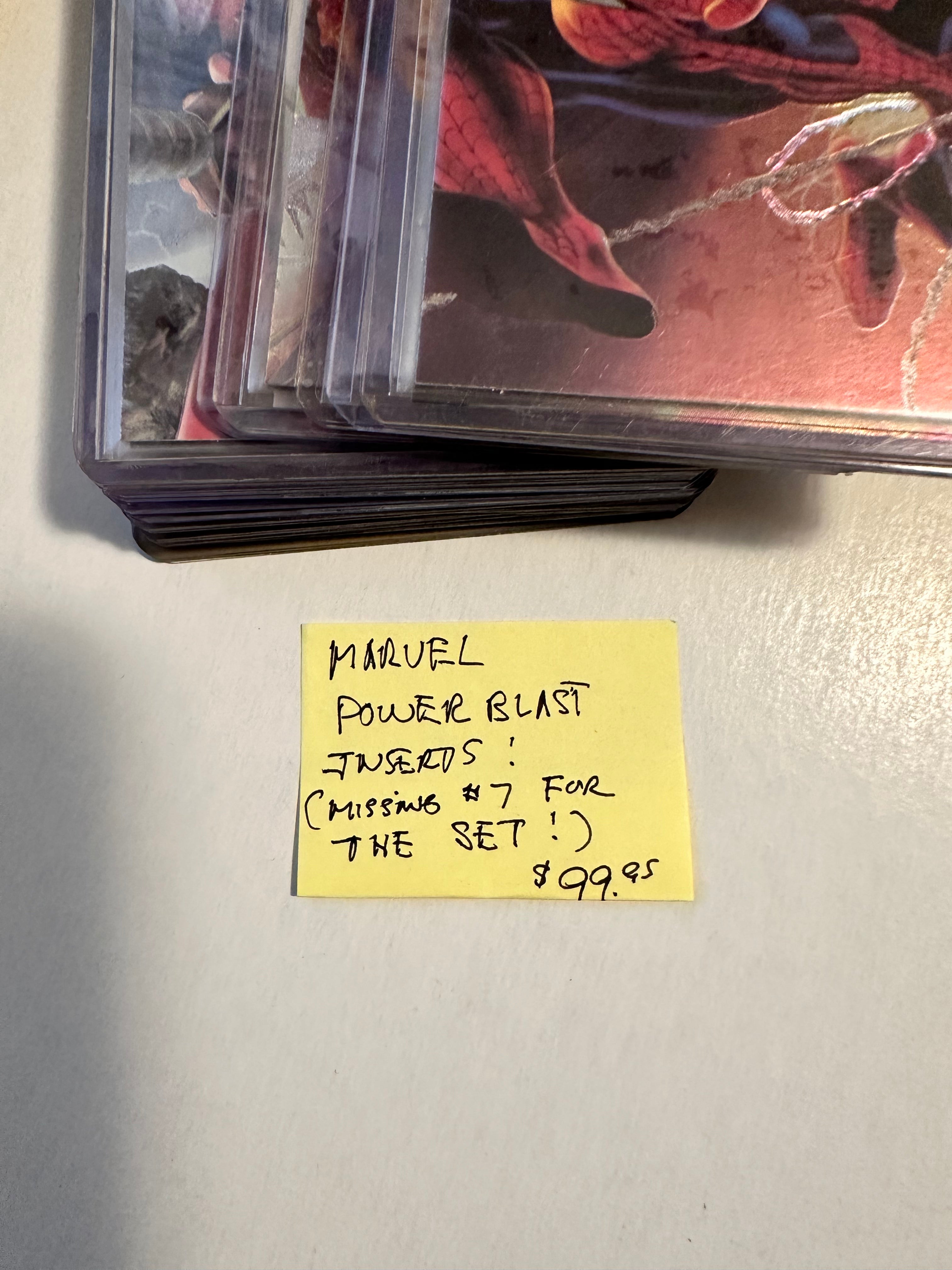 Marvel Flair Power blast 17 different insert foil cards lot deal 1994