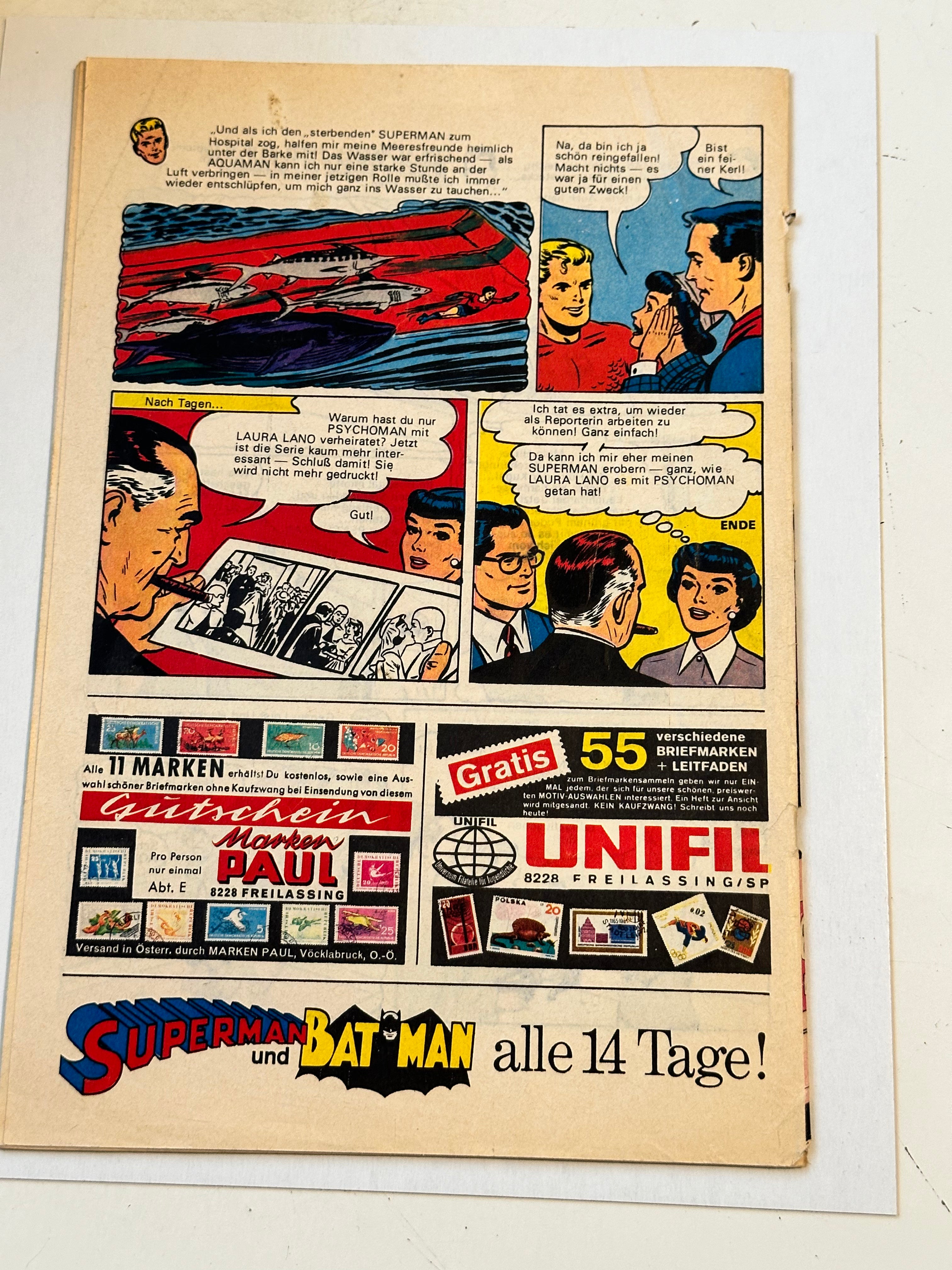 Superman and Batman German vintage comic book 1968