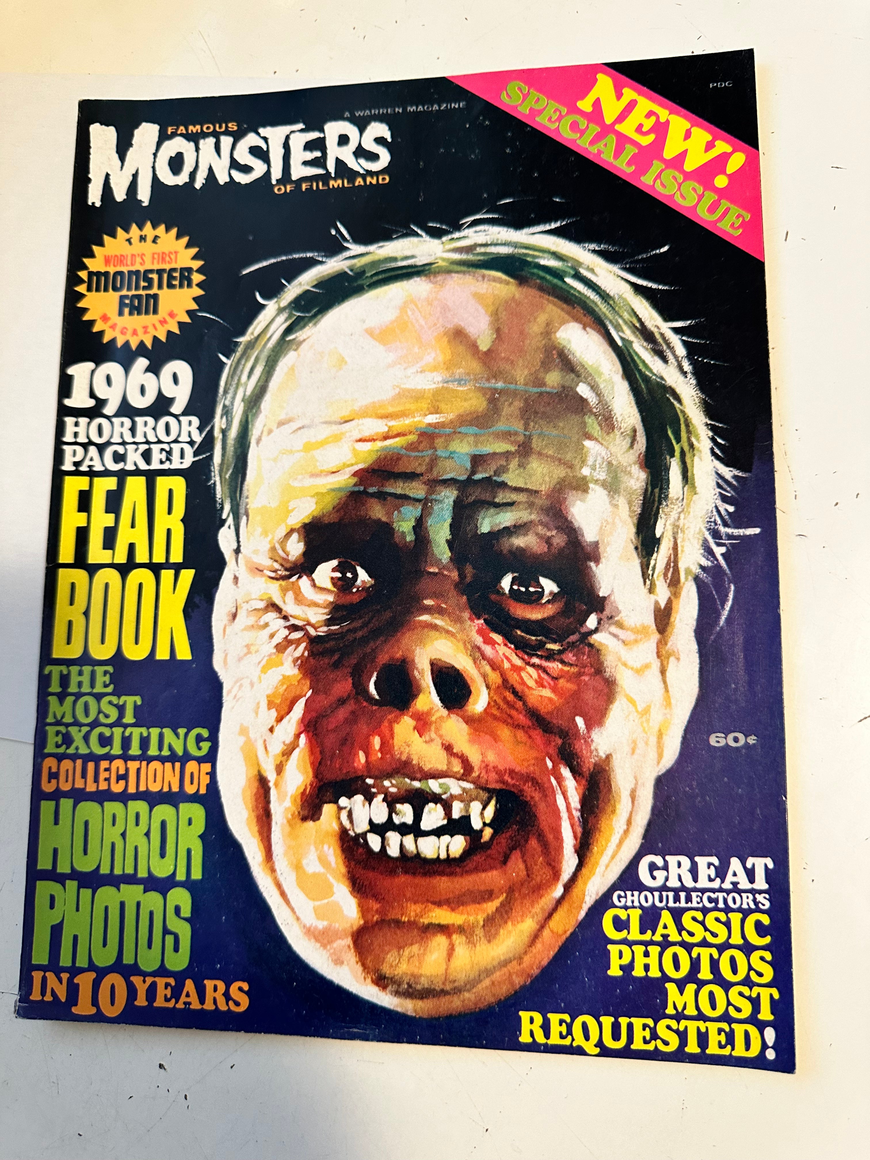 Famous monsters of filmland fear book yearbook 1969