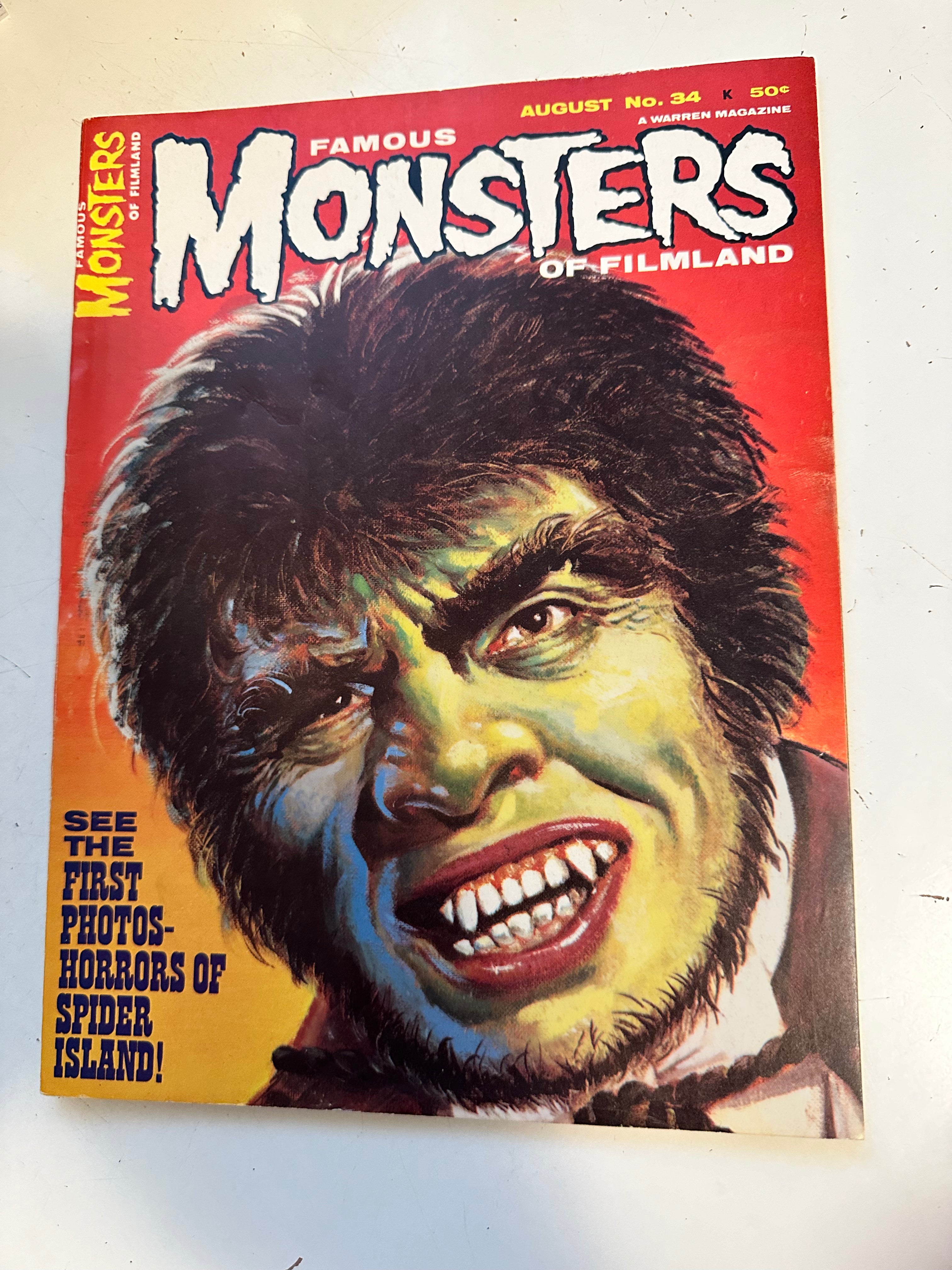 Monsters of Filmland horror magazine #34 high grade 1960s