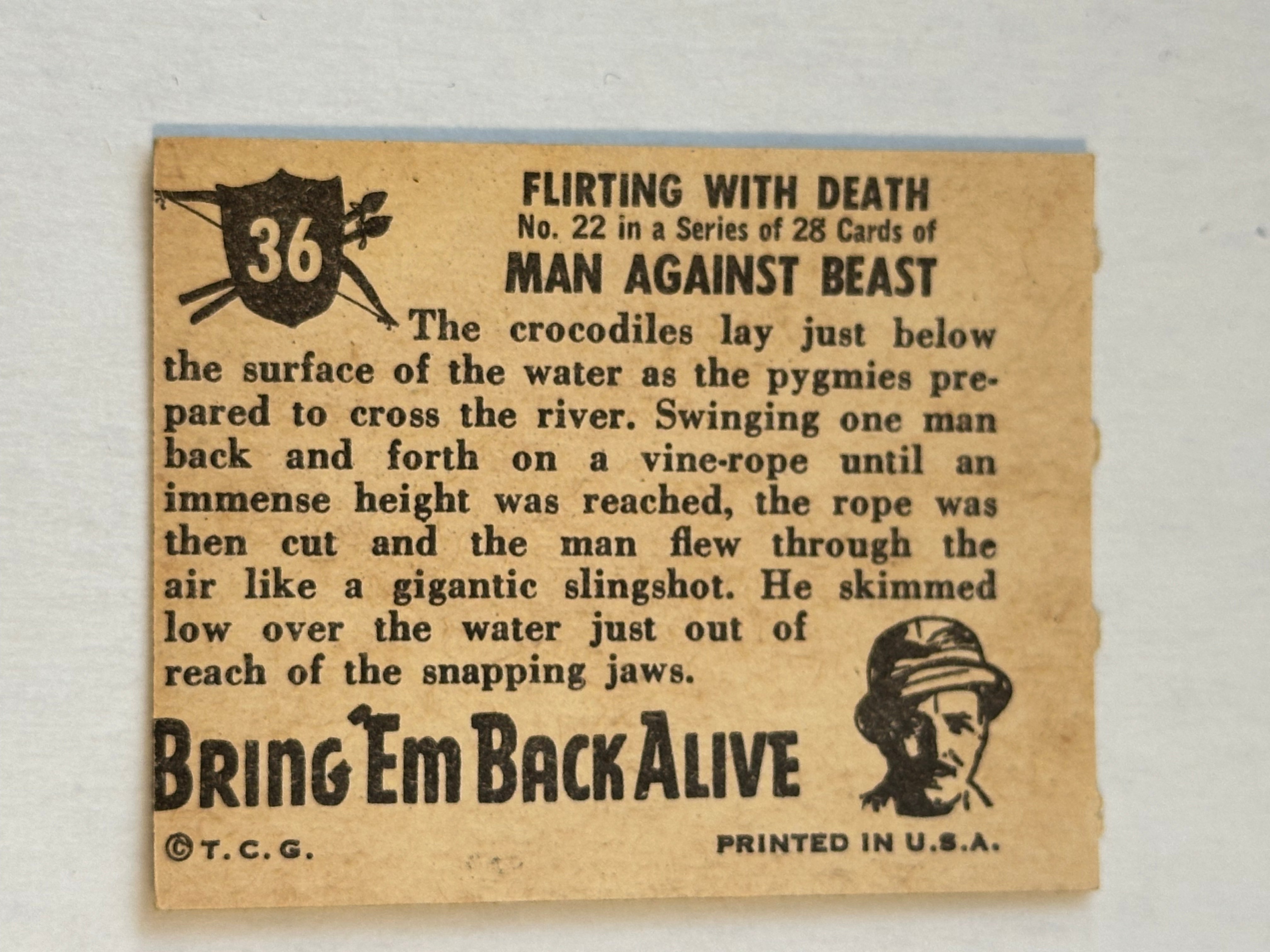 Bring Em Back Alive rare high grade Topps card 1950
