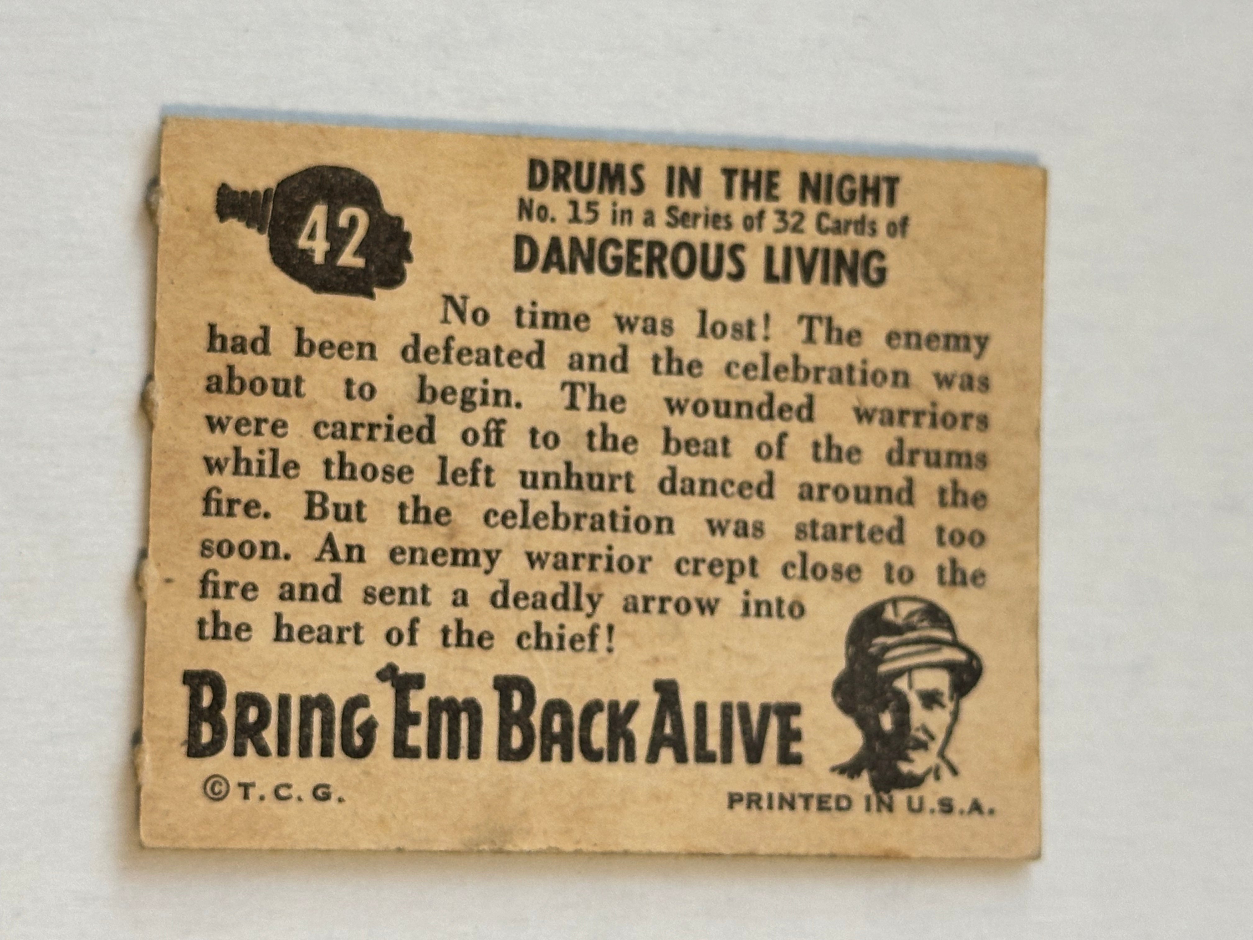 Bring Em Back Alive witch doctor rare high grade card Topps 1950