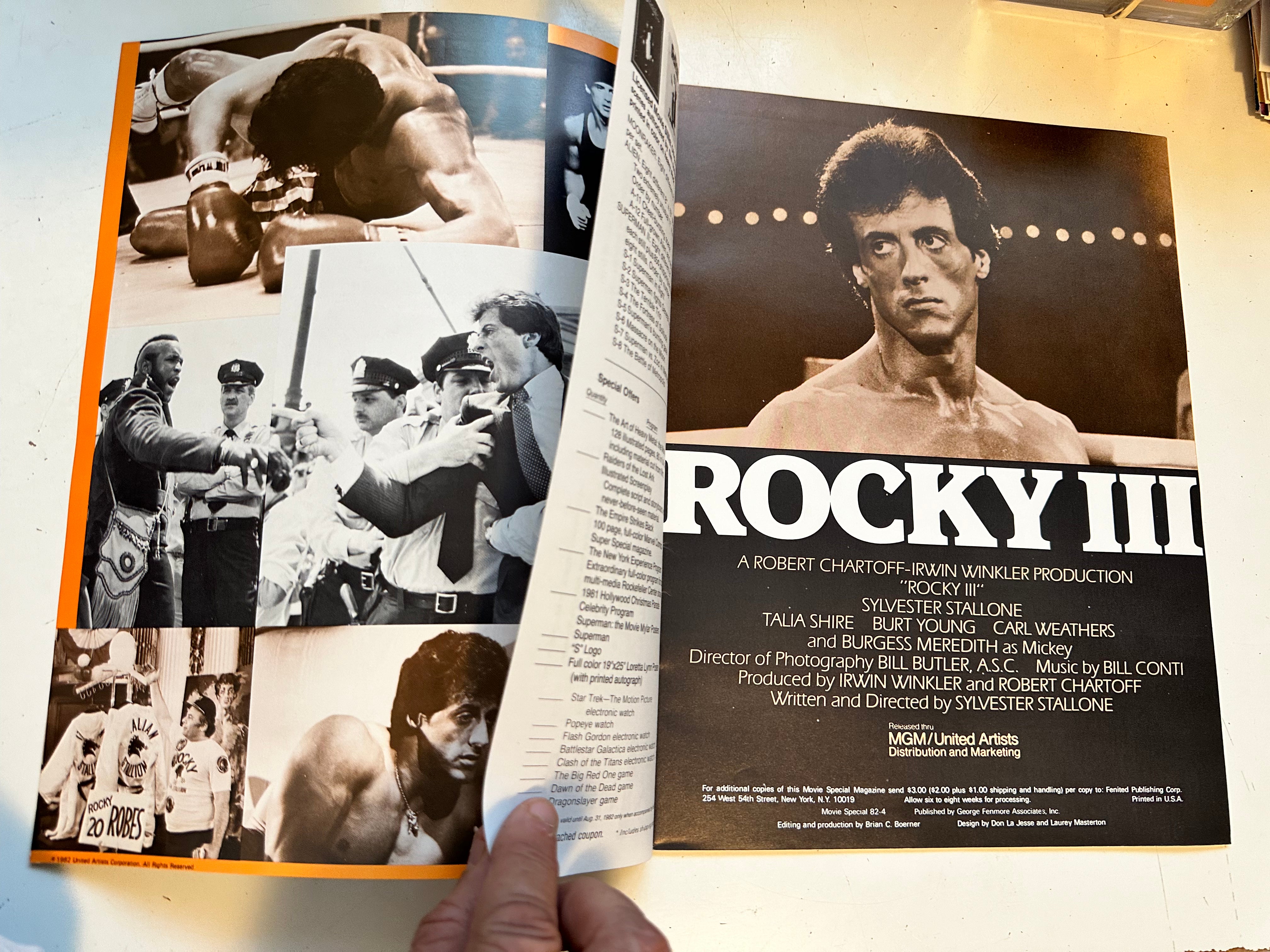 Rocky 3 rare movie Program 1982