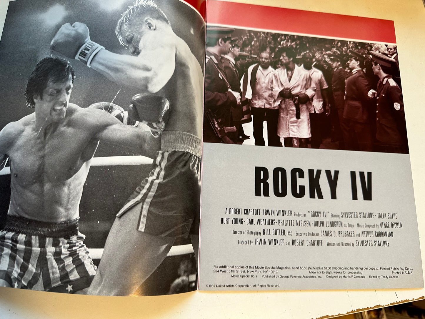 Rocky four rare movie program 1985